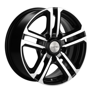 Диск литой Khomen Wheels KHW1602 16x6.5J/5x139.7 D98 ET40 Black-FP