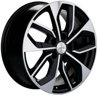 Диск литой Khomen Wheels KHW1703 (Kodiaq/Tiguan) 17x7.0J/5x112 D57.1 ET43 Black-FP
