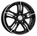 Диск литой КиК Trinity (КС615) 15x6.0J/5x114.3 D67.1 ET44 алмаз черный