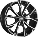 Диск литой Khomen Wheels KHW1907 (Geely Monjaro/Tugella) 19x7.5J/5x108 D63.4 ET46 Black-FP для GEELY Monjaro (KX11)