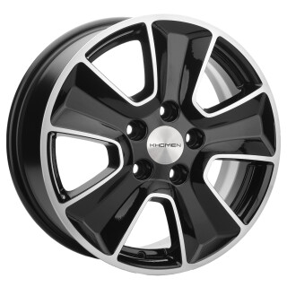 Диск литой Khomen Wheels KHW1601 (Huyndai/Kia) 16x6.5J/5x114.3 D67.1 ET50 Black-FP