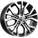 Диск литой КиК КС736 16x6.5J/5x114.3 D67.1 ET41 алмаз чёрный для PEUGEOT 4008