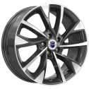 Диск литой КиК Роквуд 17x7.0J/5x108 D67.1 ET35 алмаз чёрный