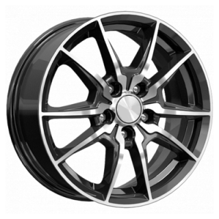 Диск литой КиК Адамар-оригинал (КС886) 16x6.5J/5x112 D57.1 ET46 алмаз черный