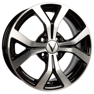 Диск литой Вектор K147 15x6.0J/4x100 D54.1 ET48 алмаз черный