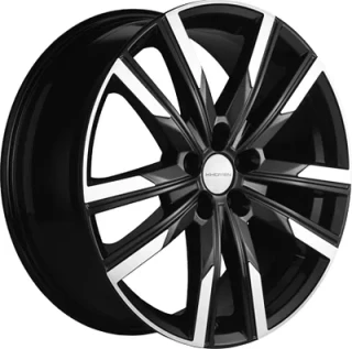 Диск литой Khomen Wheels KHW1905 (Geely Monjaro/Tugella) 19x7.5J/5x108 D63.4 ET46 Black-FP