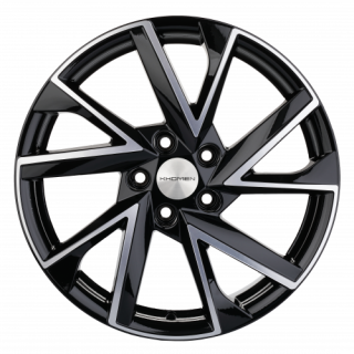 Диск литой Khomen Wheels KHW1714 ( 17 ZV Sportage) 17x7.0J/5x114.3 D67.1 ET48,5 Black-FP