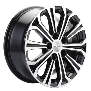 Диск литой Khomen Wheels KHW1610 (Optima) 16x6.5J/5x114.3 D67.1 ET41 Black-FP