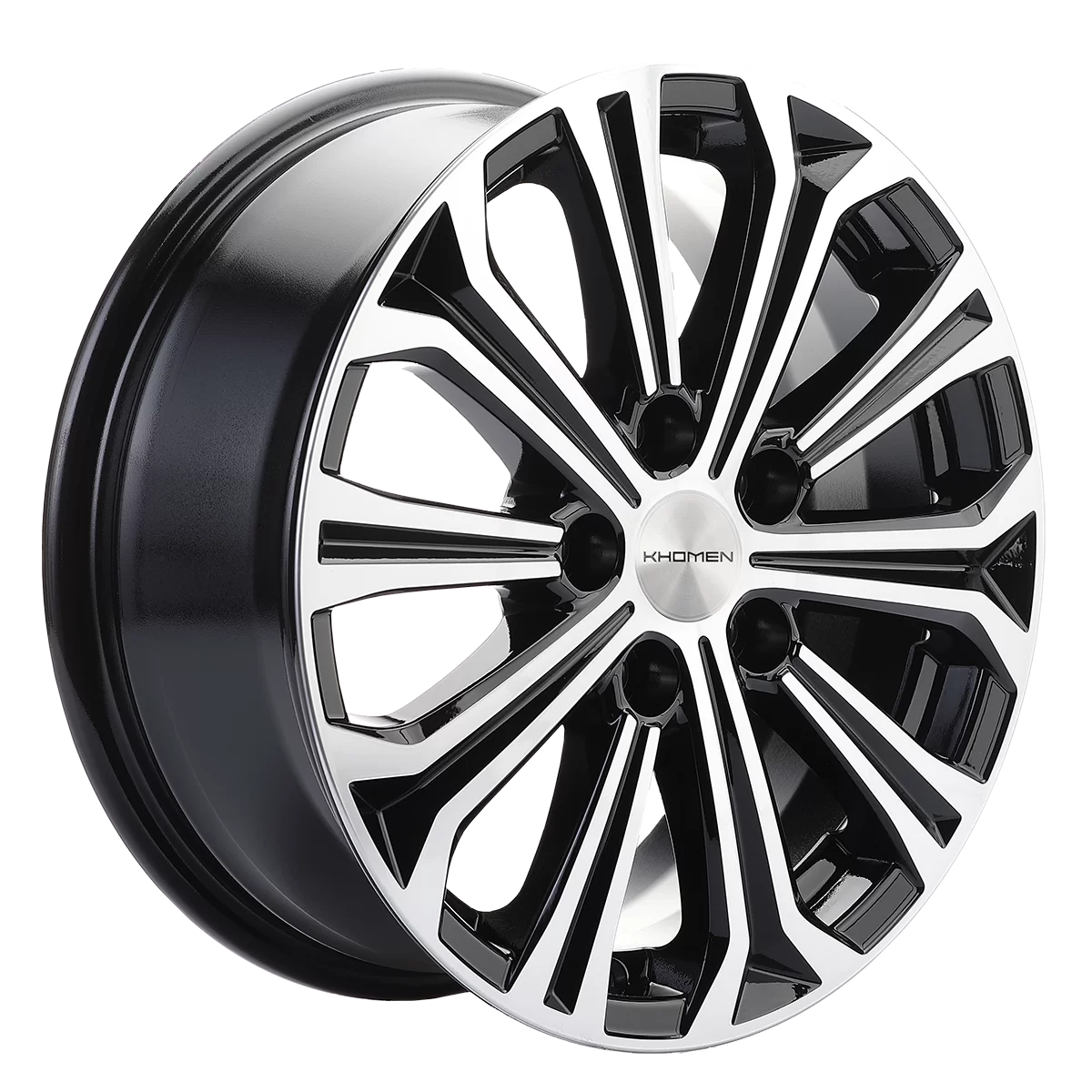 Купить диски Khomen Wheels KHW1610 (Focus) 16x6.5J/5x108 D63.3 ET50  Black-FP в Перми