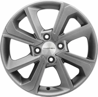 Диск литой Khomen Wheels 1501 15x6.0J/4x100 D54.1 ET46 G-Silver