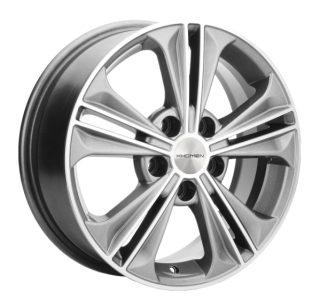 Диск литой Khomen Wheels 1603 16x6.0J/5x114.3 D67.1 ET47 G-Silver-FP