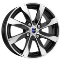 Диск литой КиК Джемини-оригинал KC617 15x6.0J/4x100 D60.1 ET37 алмаз черный