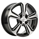 Диск литой Khomen Wheels KHW1502 (Solano) 15x6.0J/4x100 D54.1 ET45 Black-FP