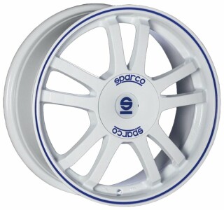 Диск литой Sparco Rally 16x7.0J/5x108 D73.1 ET40 Matt Silver Tech blue lip