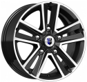 Диск литой КиК Арена (КС864) 16x6.5J/5x139.7 D98 ET40 Алмаз черный SK