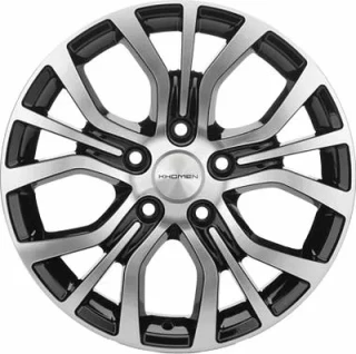 Диск литой Khomen Wheels 1608 16x6.5J/5x114.3 D67.1 ET45 Black-FP