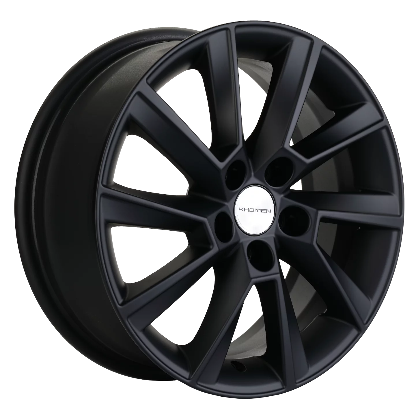 Купить диски Khomen Wheels KHW1507 (Rapid/Fabia) 15x6.0J/5x100 D57.1 ET38  black matt в Перми