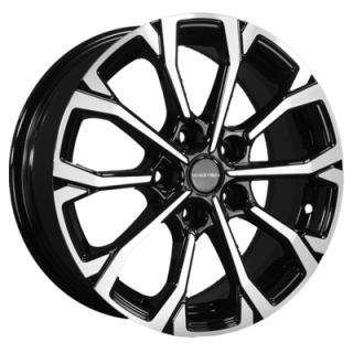 Диск литой Khomen Wheels KHW1605 (Seltos/Soul) 16x6.5J/5x114.3 D67.1 ET44 Black-FP