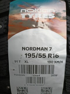 Зимняя шина Nokian Tyres (Ikon) Nordman 7 195/55 R16 91T фото 2
