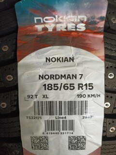 Зимняя шина Nokian Tyres Nordman 7 185/65 R15 92T фото 5
