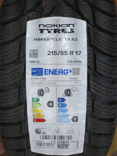 Зимняя шина Nokian Tyres Hakkapeliitta R3 215/55 R17 98R фото 2