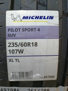 Летняя шина Michelin Pilot Sport 4 SUV 235/60 R18 107W фото 2