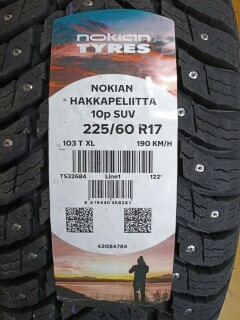 Зимняя шина Nokian Tyres Hakkapeliitta 10p SUV 225/60 R17 103T фото 2