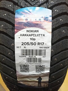 Зимняя шина Nokian Tyres Hakkapeliitta 10p 205/50 R17 93T фото 2